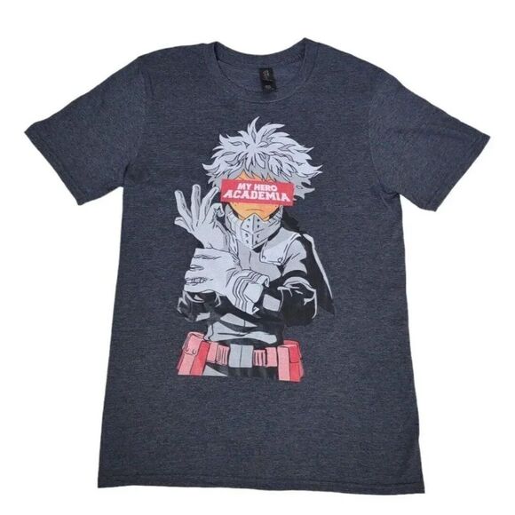 My Hero Academia Anime Deku Midoriya Gray Shirt Size Small - Picture 1 of 11